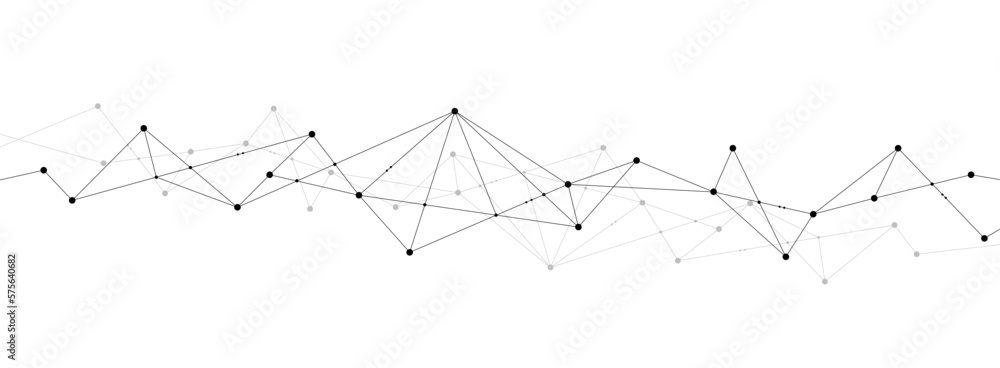 Network polygonal connect lines and dots background template ...