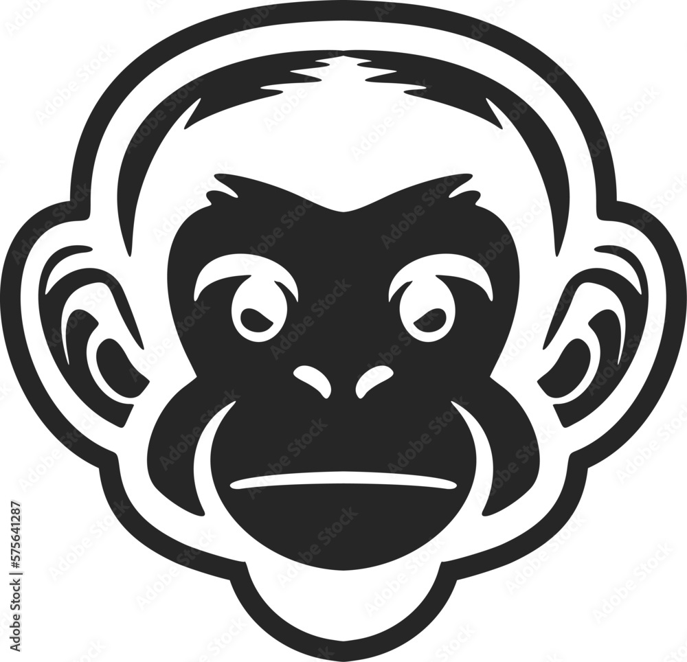 Elegant monochrome monkey logo to spruce up your brand!