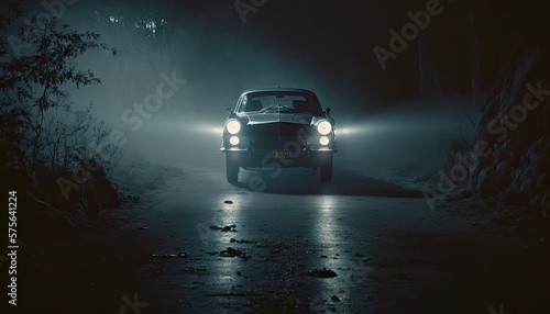 Car headlights at night © Garrett