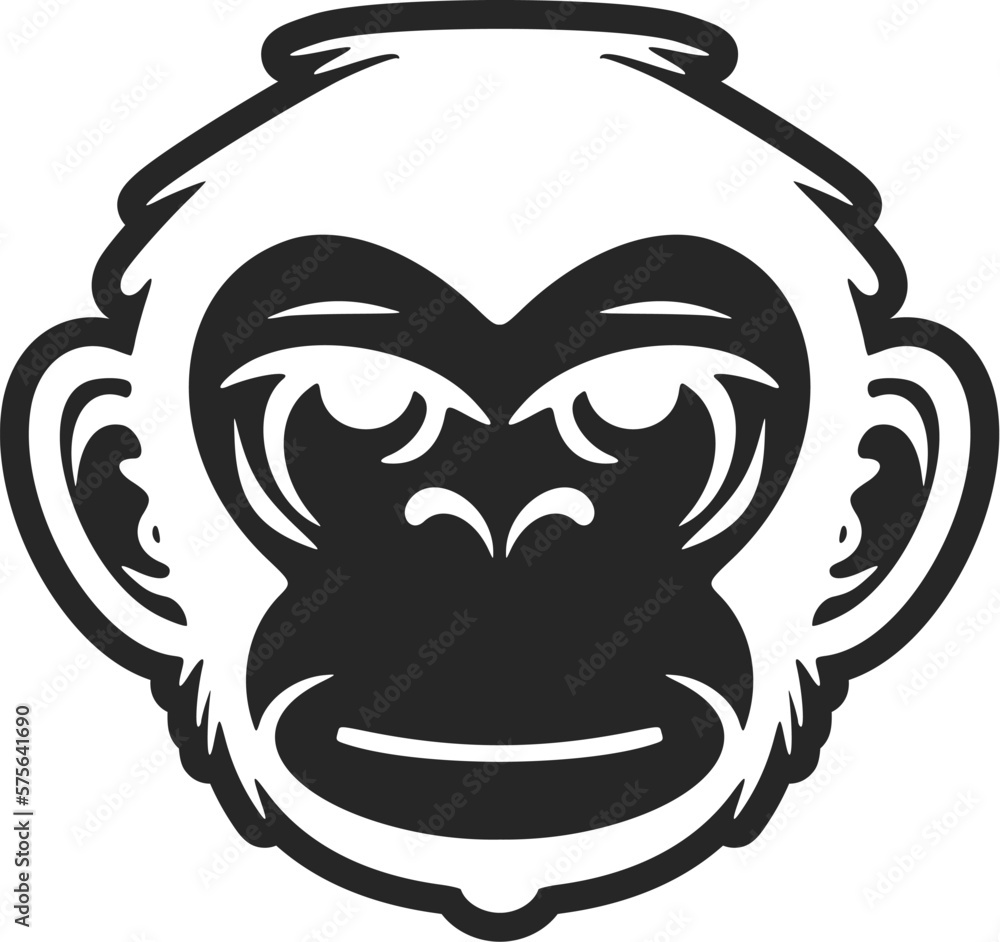 A stylish monochrome primate logo to represent your brand.