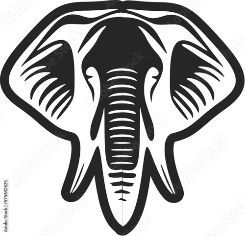 A stylish logo of an elephant in black and white to lend an air of sophistication to your brand.