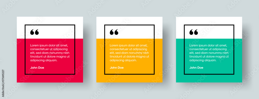 Quote Frame Blank Template Set. Creative Concept for Testimonial, Quotes, Feedback, Information. Text Box with Quotation Marks. Editable Vector Illustration Quote Frame Blank Template Set. Creative Concept for Testimonial, Quotes, Feedback, Information. Text Box with Quotation Marks. Editable Vector Illustration