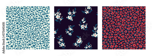 Design of spring print with flowers for textile and dresses