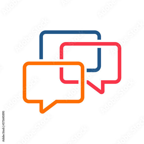 Communication Icon. Vector Speech Bubble Icon Illustration showing Communication, Conversation, Opinions. Vector Illustration.