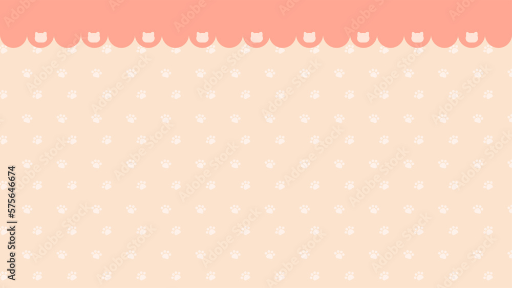 かわいい動物の足跡背景画像素材 ピンク かわいい動物の足跡背景画像素材 ピンク