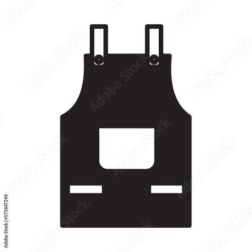 Solid Line CONSTRUCTION APRON design vector icon