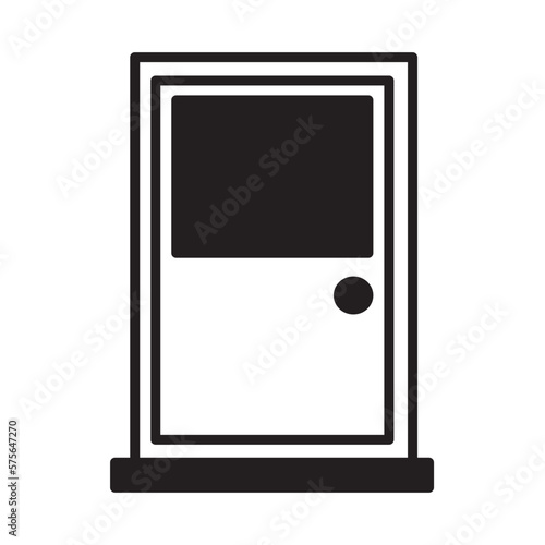 Solid Line DOOR design vector icon