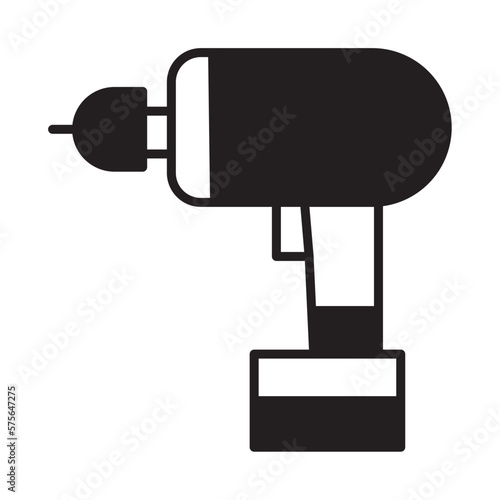 Solid Line DRILL design vector icon