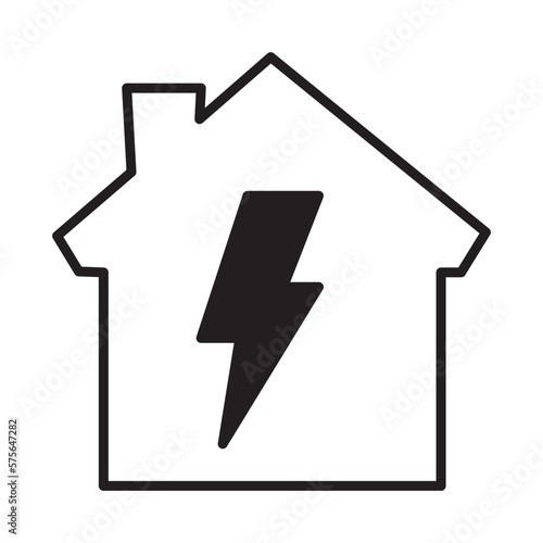 Solid Line ELECTRIC INTALATION design vector icon