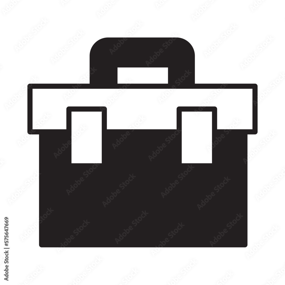 Solid Line TOOL BOX design vector icon