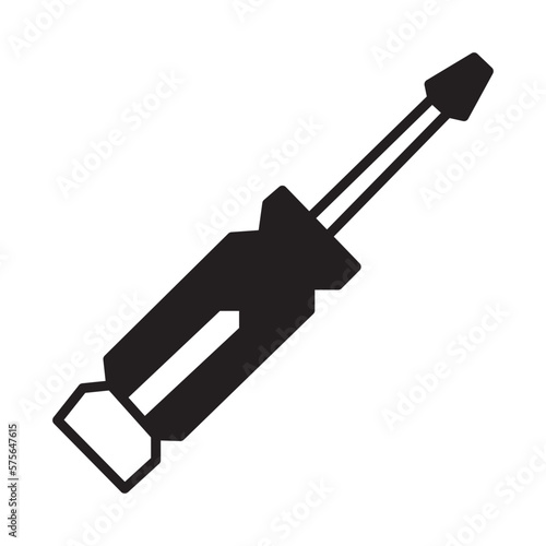 Solid Line SCREWDRIVER design vector icon