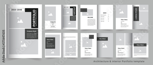 Portfolio design architecture or interior portfolio template