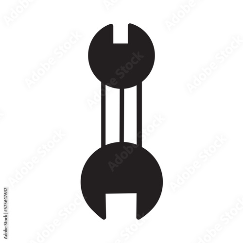 Solid Line SPANNER design vector icon