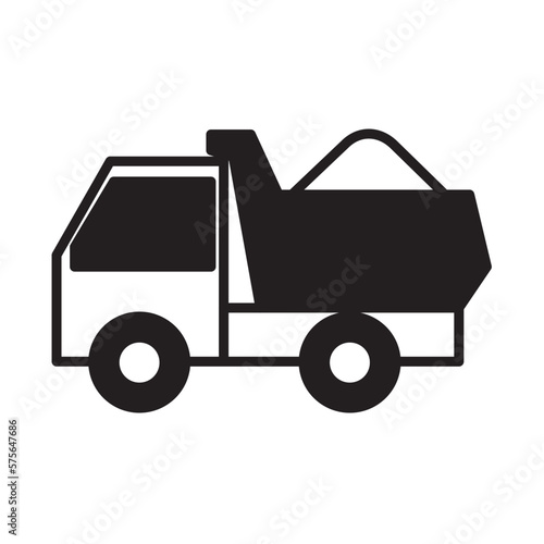 Solid Line TRUCK design vector icon