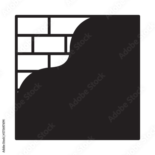 Solid Line WALL CONSTRUCTION design vector icon