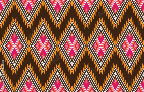 Sacral tribal ethnic motifs geometric vector background. Beautiful gypsy geometric shapes sprites tribal motifs clothing fabric textile print traditional design with triangles