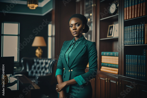 Generative AI. a posing female executive