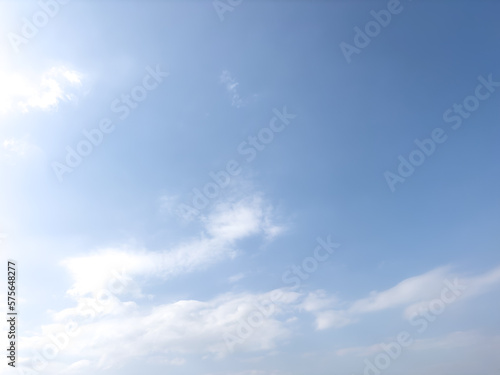 sunny day with white clouds
