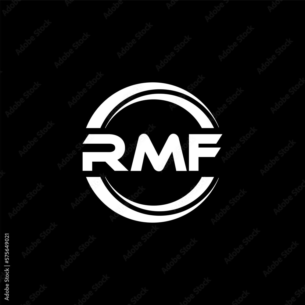 RMF letter logo design with black background in illustrator, vector logo modern alphabet font overlap style. calligraphy designs for logo, Poster, Invitation, etc. RMF letter logo design with black background in illustrator, vector logo modern alphabet font overlap style. calligraphy designs for logo, Poster, Invitation, etc.