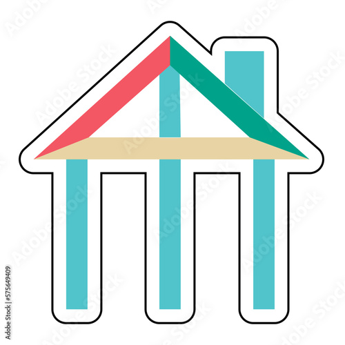 Sticker FRAMING design vector icon