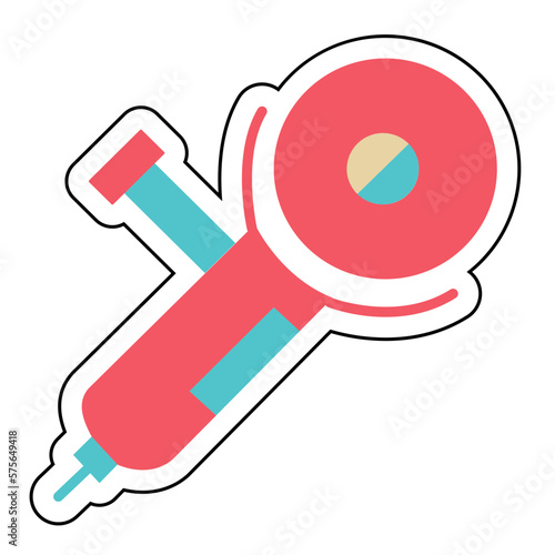 Sticker GRINDING design vector icon