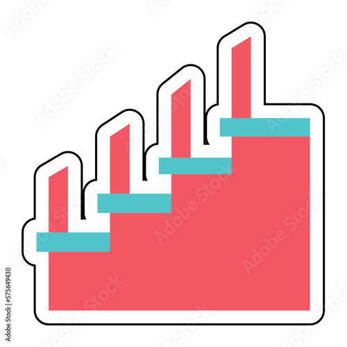 Sticker HANDRAIL design vector icon