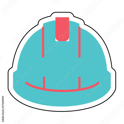 Sticker HELMET design vector icon
