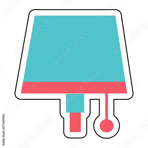 Sticker LAMPSHADE design vector icon