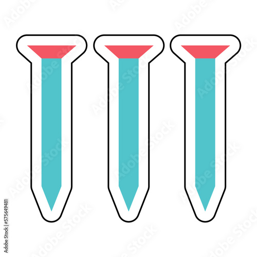 Sticker NAILS design vector icon