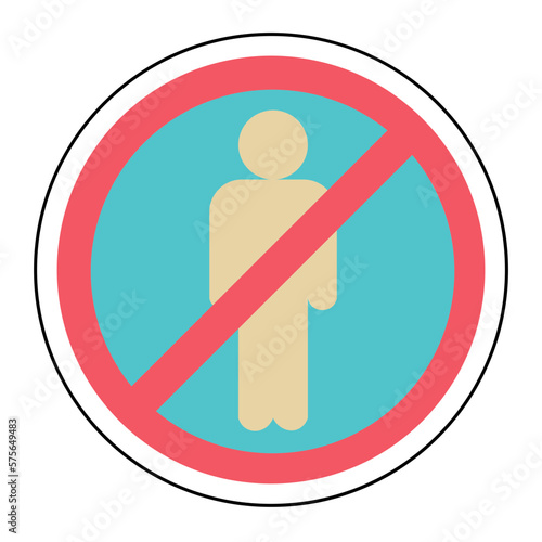 Sticker NO UNAUTHORIZED PERSONEL design vector icon