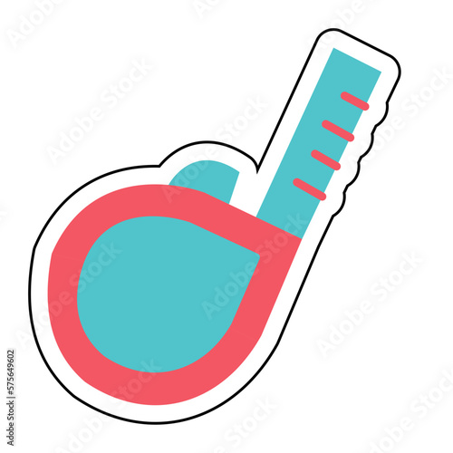 Sticker TAPE MEASURE design vector icon