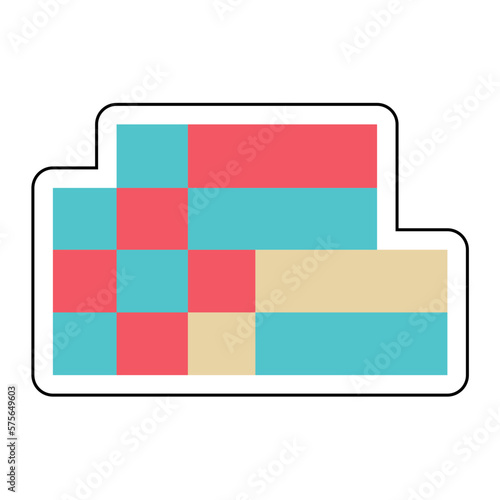 Sticker TIMBER design vector icon