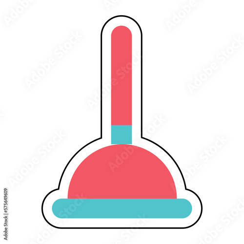Sticker TOILET VACUUM design vector icon