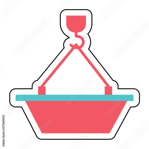 Sticker TUB design vector icon