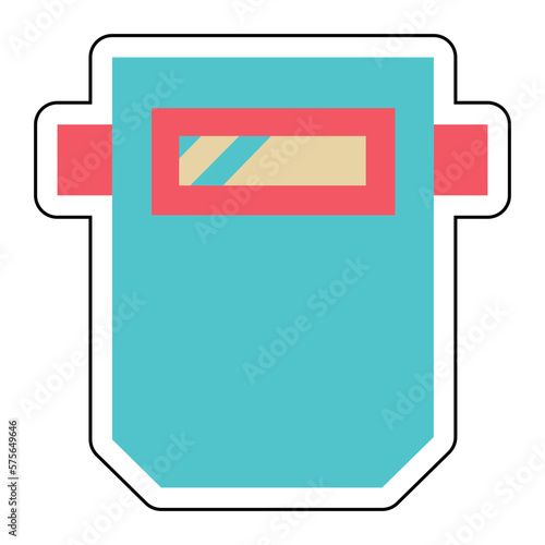 Sticker WELDING MASK design vector icon