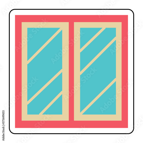 Sticker WINDOWS design vector icon