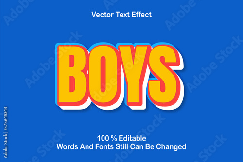 Boys text style effect