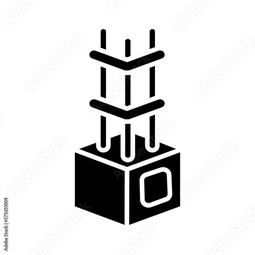 Solid CONCRETE CONSTRUCTION design vector icon