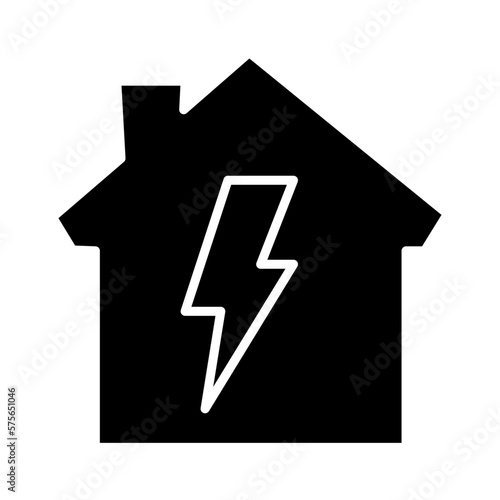 Solid ELECTRIC INTALATION design vector icon