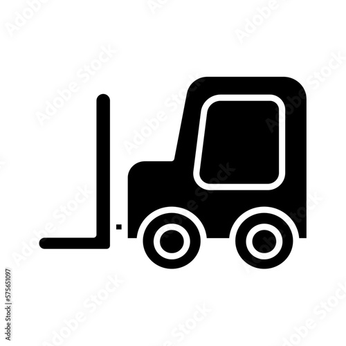 Solid FORKLIFT design vector icon