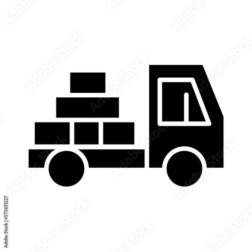 Solid PICK UP design vector icon