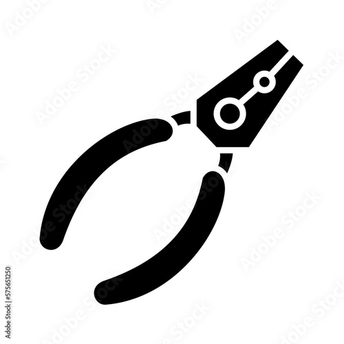 Solid PLIERS design vector icon