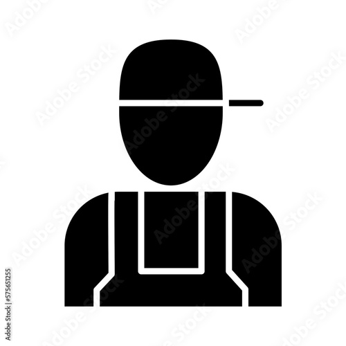 Solid PLUMBER design vector icon