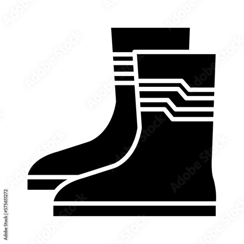 Solid PROTECTIVE BOOTS design vector icon