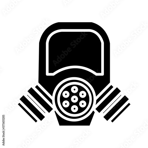 Solid RESPIRATION MASK design vector icon