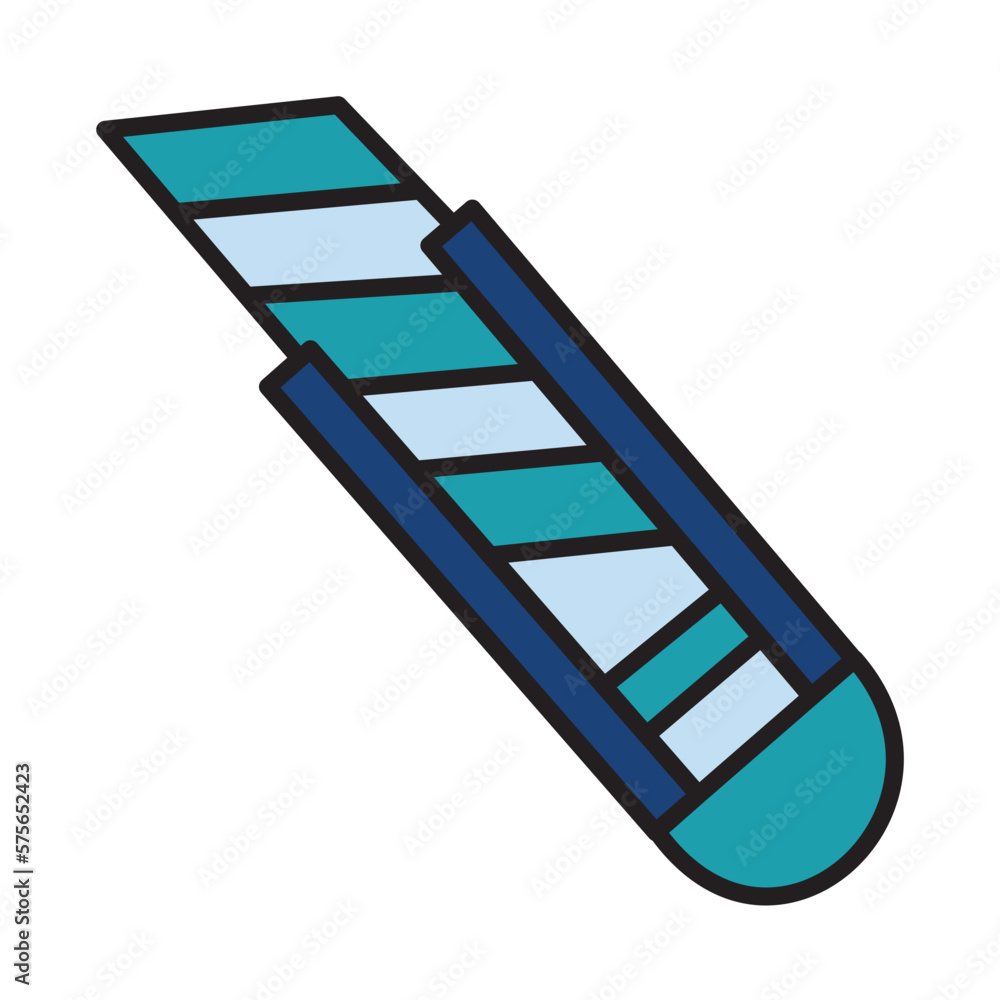 Filled Line CUTTER BLADE design vector icon Filled Line CUTTER BLADE design vector icon