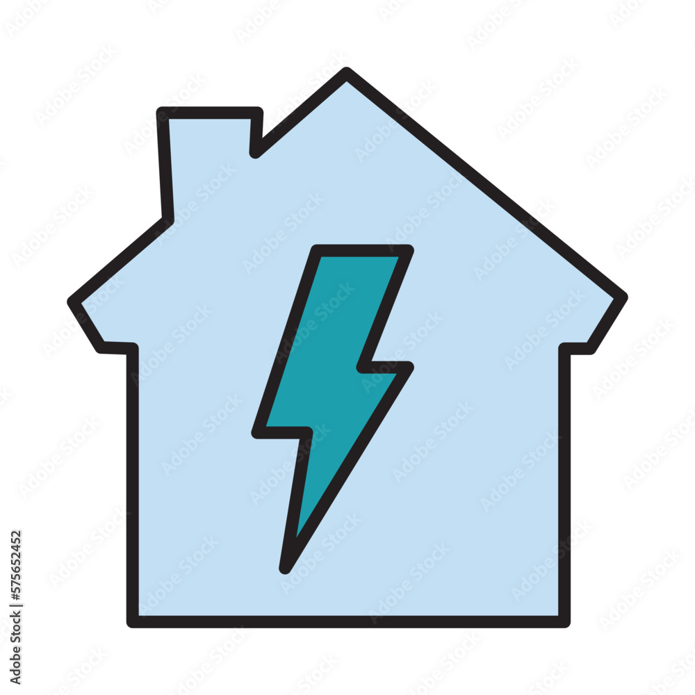 Filled Line ELECTRIC INTALATION design vector icon Filled Line ELECTRIC INTALATION design vector icon