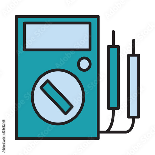 Filled Line ELECTRICAL MEASUREMENT design vector icon