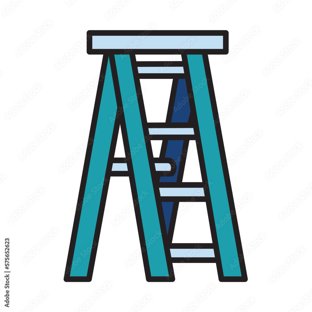Filled Line LADDER design vector icon Filled Line LADDER design vector icon