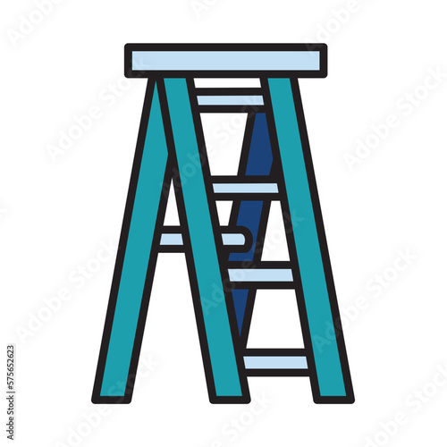 Filled Line LADDER design vector icon